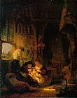 Rembrandt Canvas Paintings - Holy Family